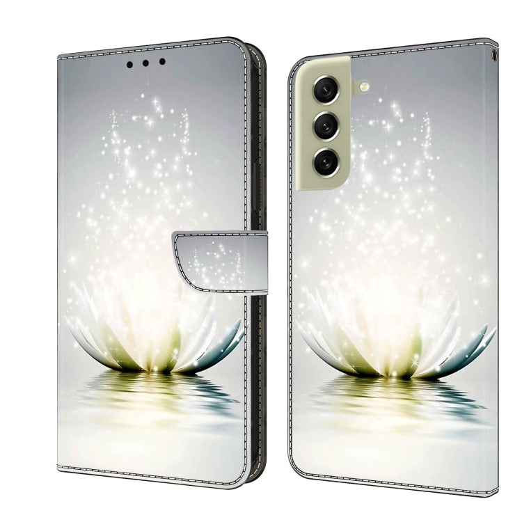 For Samsung Galaxy S21 FE 5G Crystal 3D Shockproof Protective Leather Phone Case(Light Lotus) - free shipping - PMC TechLife - Order now!