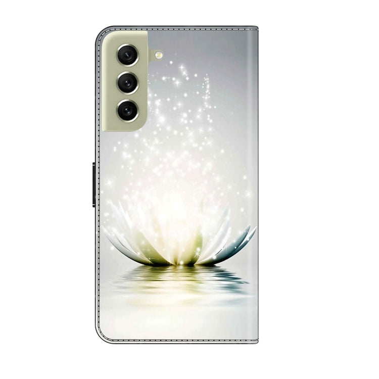 For Samsung Galaxy S21 FE 5G Crystal 3D Shockproof Protective Leather Phone Case(Light Lotus) - free shipping - PMC TechLife - Order now!