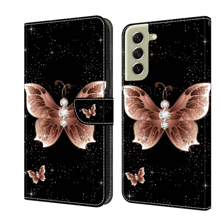For Samsung Galaxy S21 FE 5G Crystal 3D Shockproof Protective Leather Phone Case(Pink Diamond Butterfly) - free shipping - PMC TechLife - Order now!