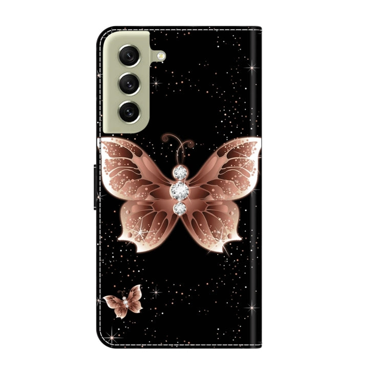 For Samsung Galaxy S21 FE 5G Crystal 3D Shockproof Protective Leather Phone Case(Pink Diamond Butterfly) - free shipping - PMC TechLife - Order now!