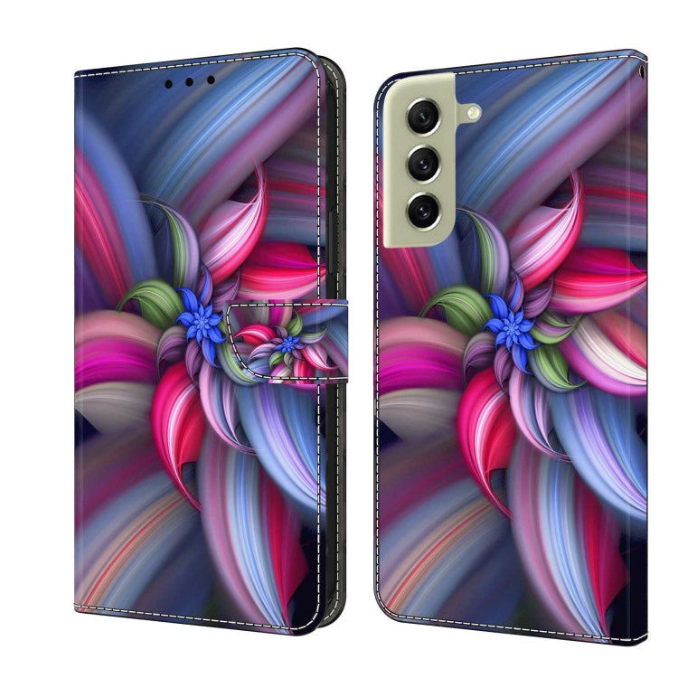 For Samsung Galaxy S21 FE 5G Crystal 3D Shockproof Protective Leather Phone Case(Colorful Flower) - free shipping - PMC TechLife - Order now!