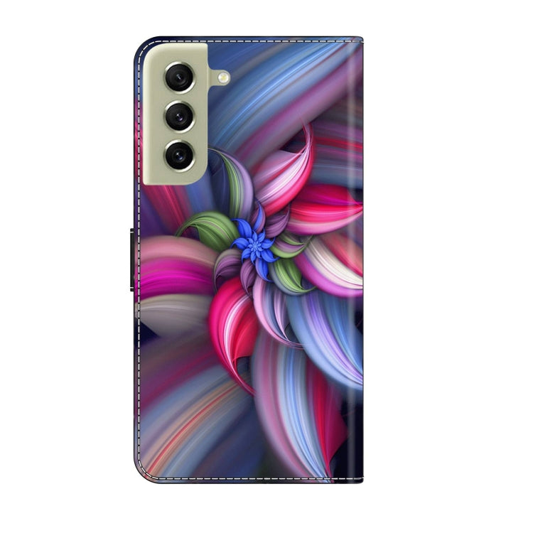 For Samsung Galaxy S21 FE 5G Crystal 3D Shockproof Protective Leather Phone Case(Colorful Flower) - free shipping - PMC TechLife - Order now!