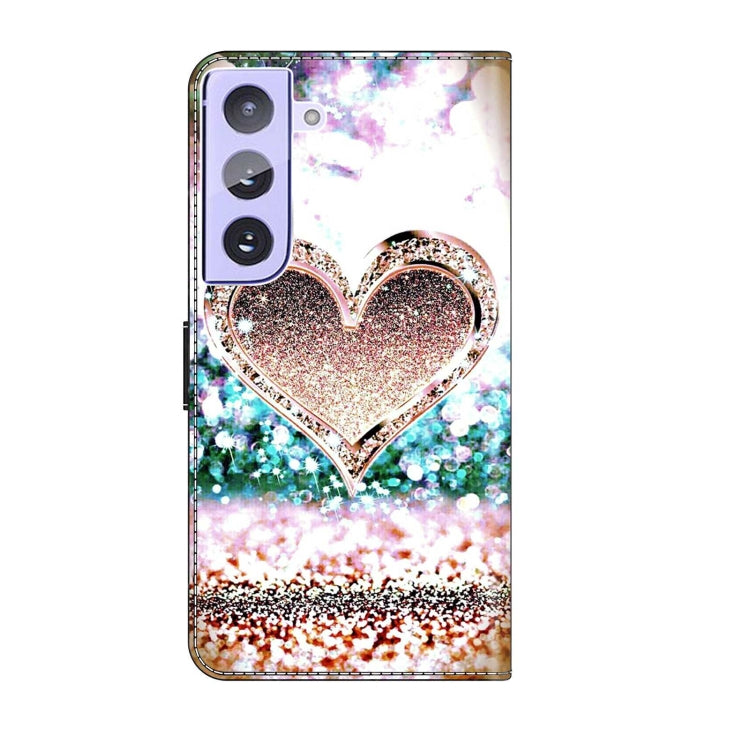 For Samsung Galaxy S21+ Crystal 3D Shockproof Protective Leather Phone Case(Pink Diamond Heart) - free shipping - PMC TechLife - Order now!