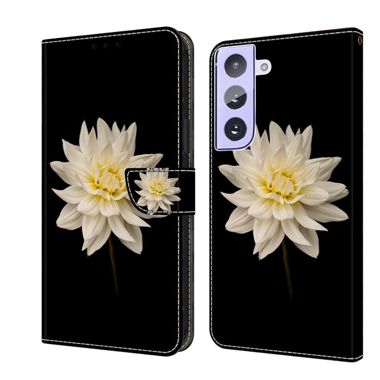 For Samsung Galaxy S21+ Crystal 3D Shockproof Protective Leather Phone Case(White Flower) - free shipping - PMC TechLife - Order now!