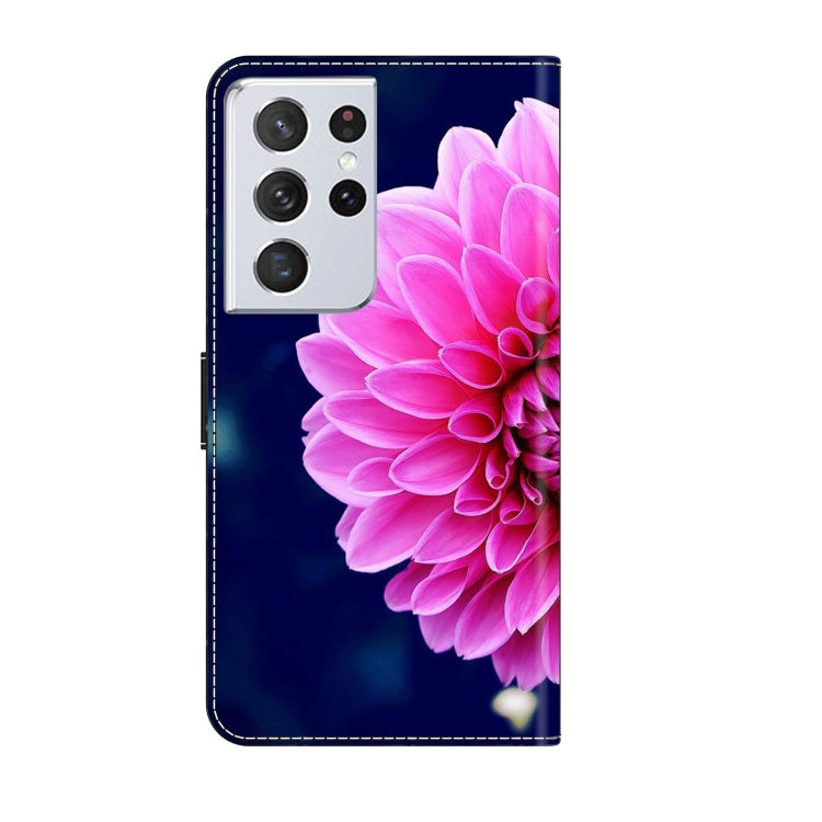 For Samsung Galaxy S21 Ultra Crystal 3D Shockproof Protective Leather Phone Case(Pink Petals) - free shipping - PMC TechLife - Order now!