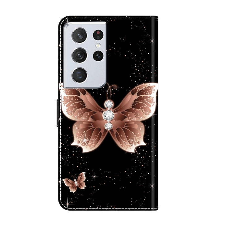 For Samsung Galaxy S21 Ultra Crystal 3D Shockproof Protective Leather Phone Case(Pink Diamond Butterfly) - free shipping - PMC TechLife - Order now!