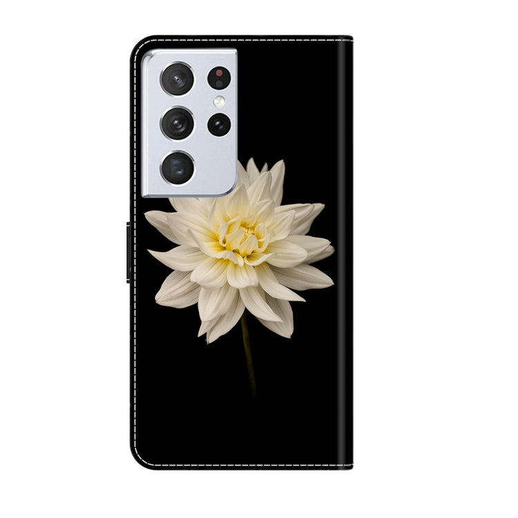For Samsung Galaxy S21 Ultra Crystal 3D Shockproof Protective Leather Phone Case(White Flower) - free shipping - PMC TechLife - Order now!