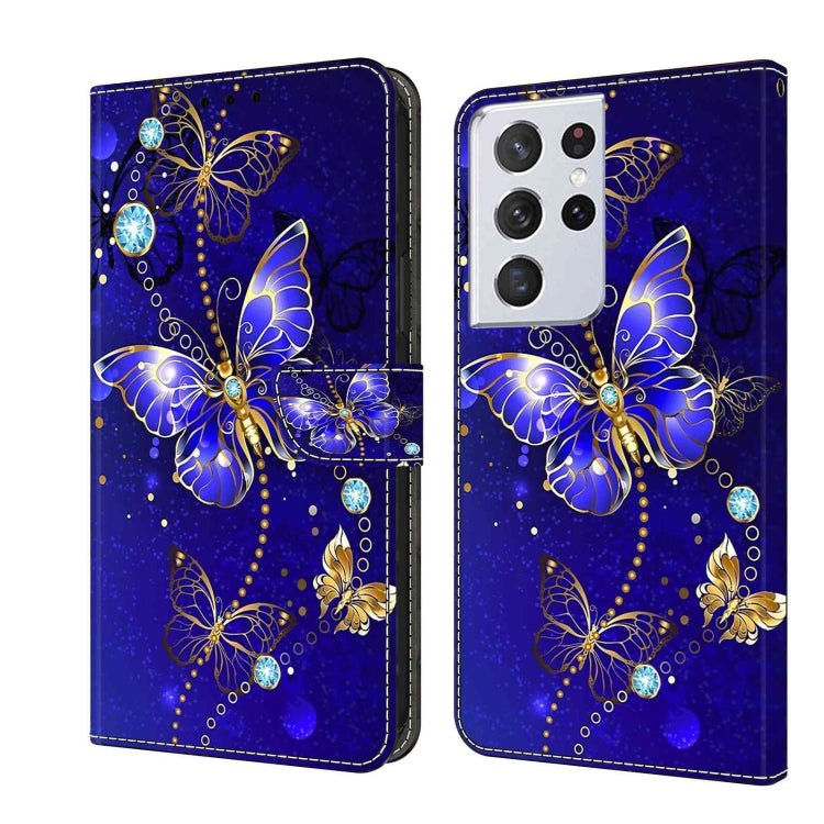 For Samsung Galaxy S21 Ultra Crystal 3D Shockproof Protective Leather Phone Case(Diamond Butterfly) - free shipping - PMC TechLife - Order now!