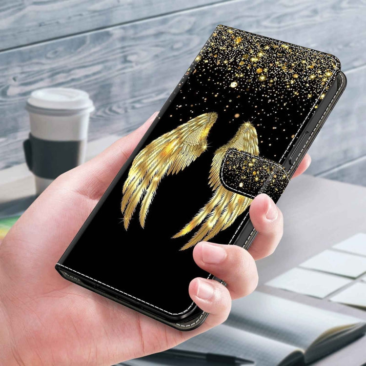 For Samsung Galaxy S22 Crystal 3D Shockproof Protective Leather Phone Case(Golden Wings) - free shipping - PMC TechLife - Order now!