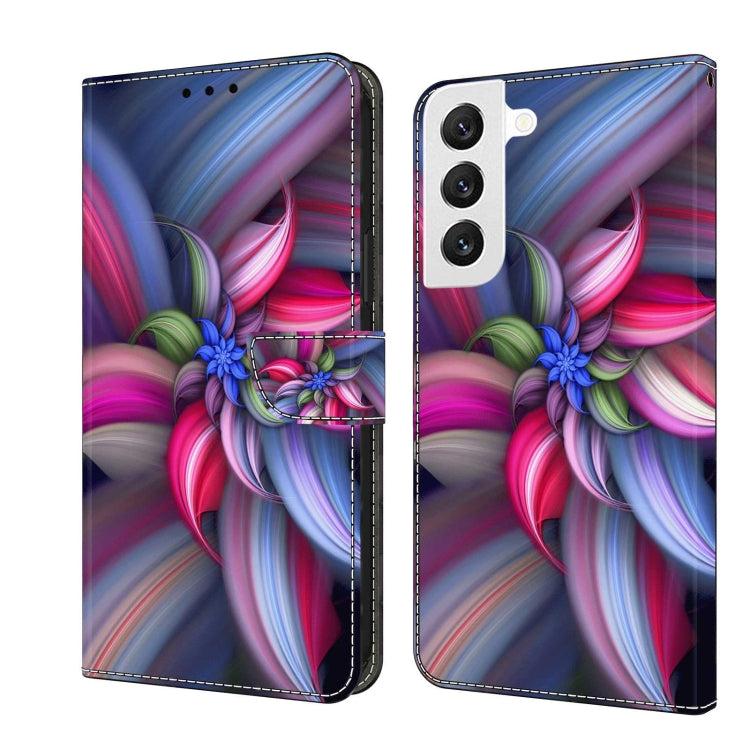 For Samsung Galaxy S22 Crystal 3D Shockproof Protective Leather Phone Case(Colorful Flower) - free shipping - PMC TechLife - Order now!