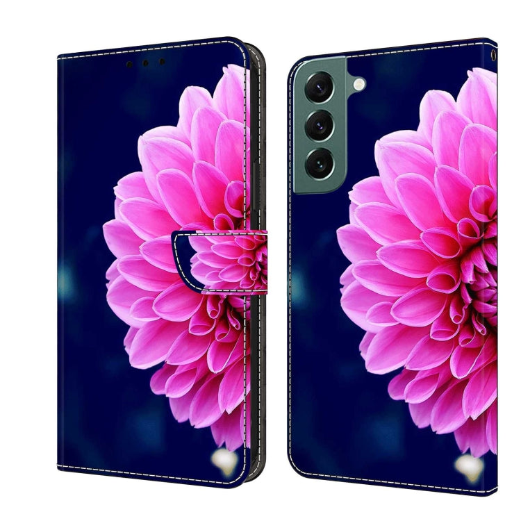 For Samsung Galaxy S22+ Crystal 3D Shockproof Protective Leather Phone Case(Pink Petals) - free shipping - PMC TechLife - Order now!