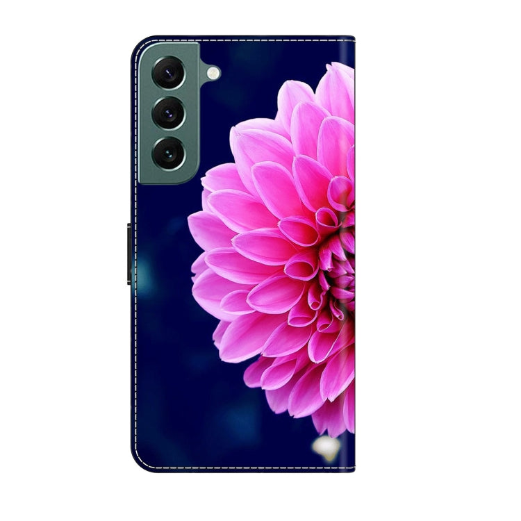 For Samsung Galaxy S22+ Crystal 3D Shockproof Protective Leather Phone Case(Pink Petals) - free shipping - PMC TechLife - Order now!