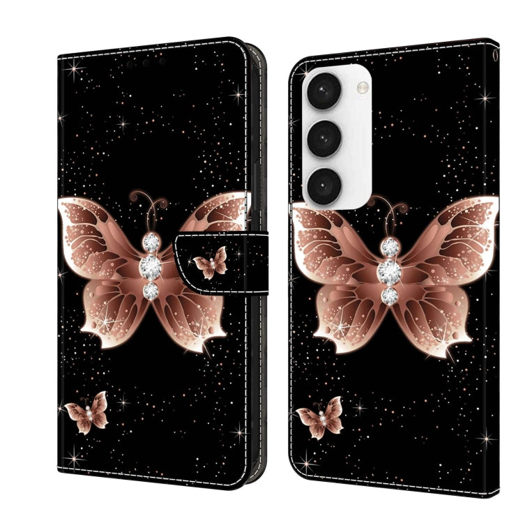 For Samsung Galaxy S23 Crystal 3D Shockproof Protective Leather Phone Case(Pink Diamond Butterfly) - free shipping - PMC TechLife - Order now!