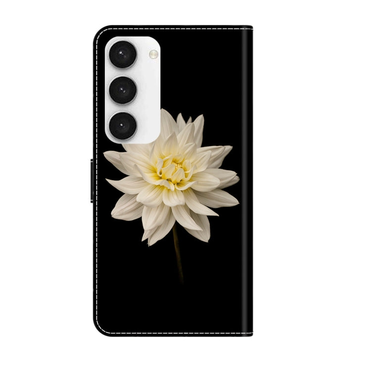 For Samsung Galaxy S23 Crystal 3D Shockproof Protective Leather Phone Case(White Flower) - free shipping - PMC TechLife - Order now!