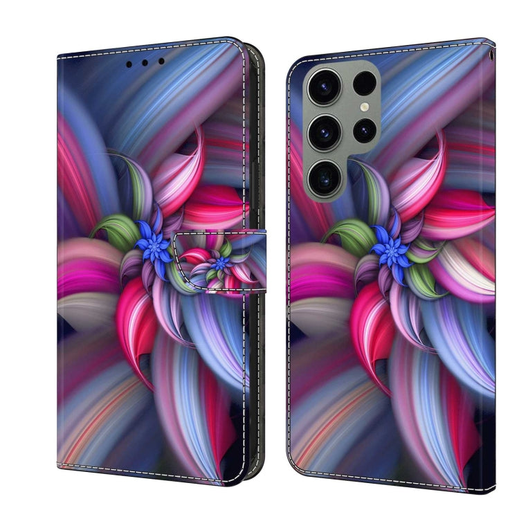 For Samsung Galaxy S23 Ultra Crystal 3D Shockproof Protective Leather Phone Case(Colorful Flower) - free shipping - PMC TechLife - Order now!