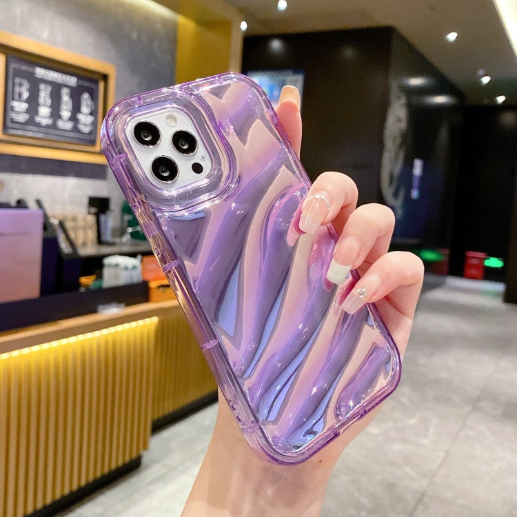 For iPhone 12 Laser Sequin Waves TPU Phone Case(Purple) - free shipping - PMC TechLife - Order now!