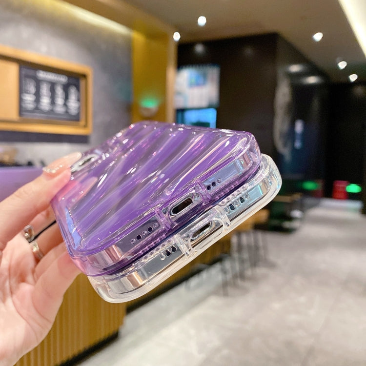 For iPhone 12 Laser Sequin Waves TPU Phone Case(Purple) - free shipping - PMC TechLife - Order now!