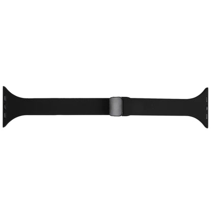 For Apple Watch SE 40mm Magnetic Buckle Slim Silicone Watch Band(Black) - Watch Bands by PMC Jewellery | Online Shopping South Africa | PMC Jewellery