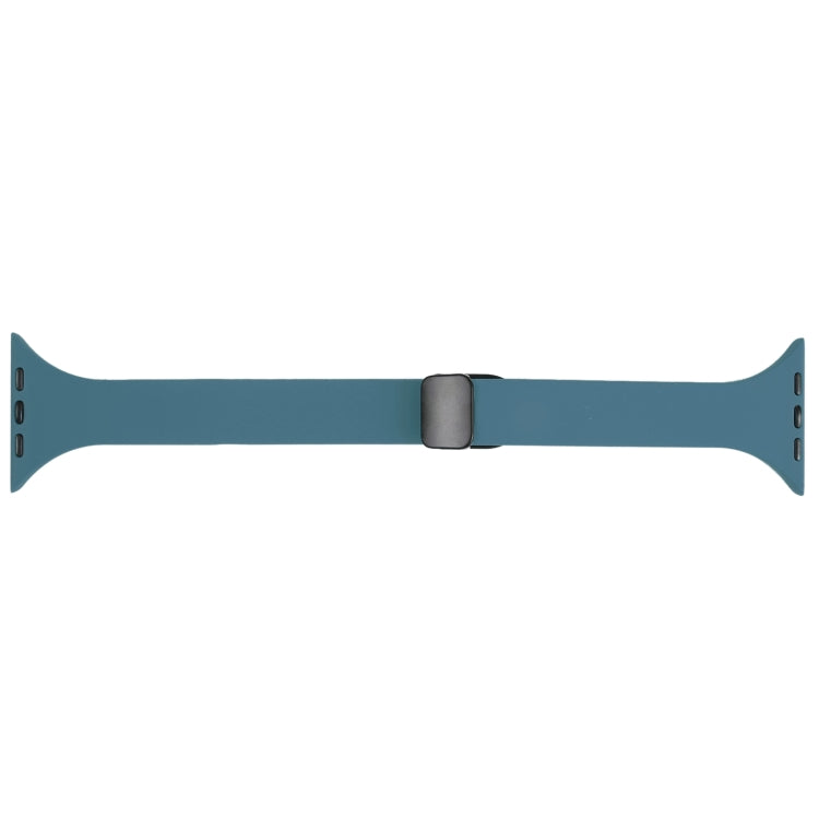 For Apple Watch 4 40mm Magnetic Buckle Slim Silicone Watch Band(Light Green) - Watch Bands by PMC TechLife | Online Shopping South Africa | PMC TechLife