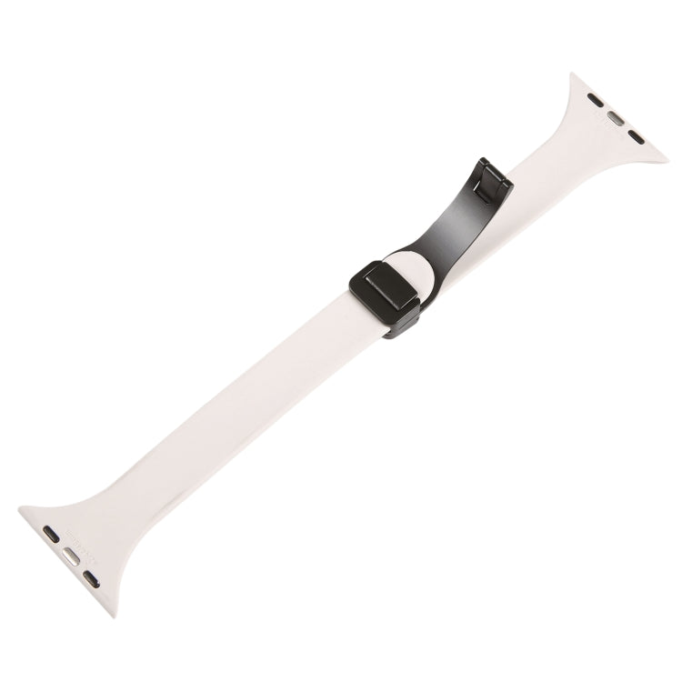 For Apple Watch 4 40mm Magnetic Buckle Slim Silicone Watch Band(Starlight) - Watch Bands by PMC TechLife | Online Shopping South Africa | PMC TechLife