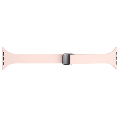 For Apple Watch 4 40mm Magnetic Buckle Slim Silicone Watch Band(Pink) - Watch Bands by PMC Jewellery | Online Shopping South Africa | PMC Jewellery