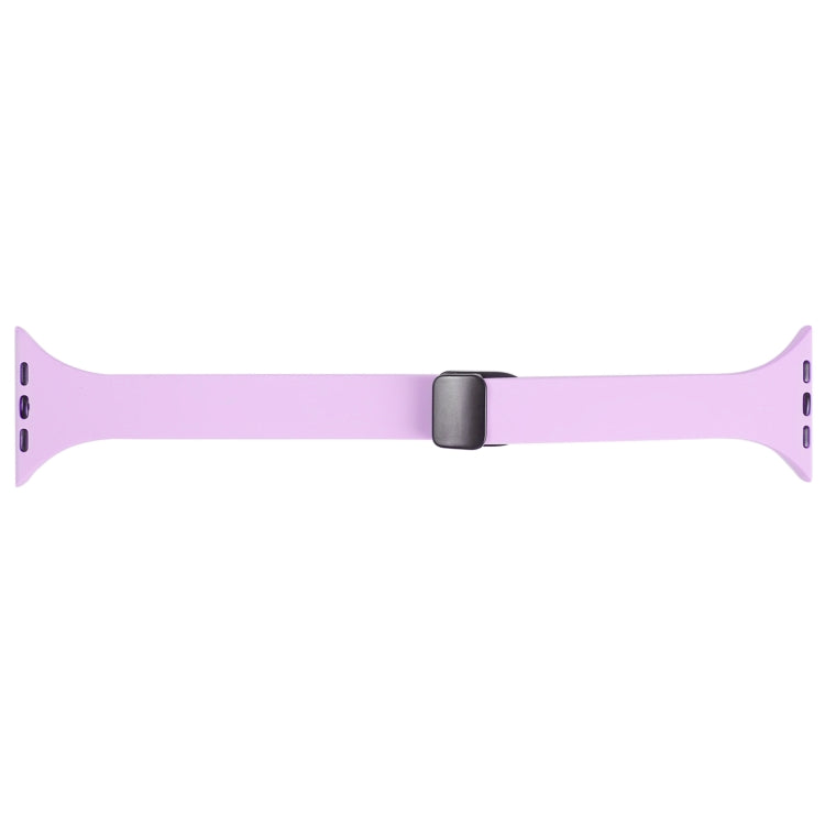 For Apple Watch 2 38mm Magnetic Buckle Slim Silicone Watch Band(Lavender) - Watch Bands by PMC TechLife | Online Shopping South Africa | PMC TechLife