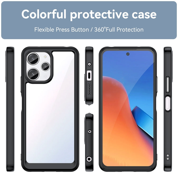For Xiaomi Redmi 12 Colorful Series Acrylic + TPU Phone Case(Black) - free shipping - PMC TechLife - Order now!