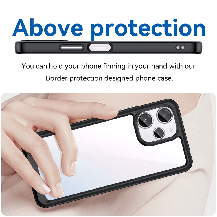 For Xiaomi Redmi 12 Colorful Series Acrylic + TPU Phone Case(Black) - free shipping - PMC TechLife - Order now!