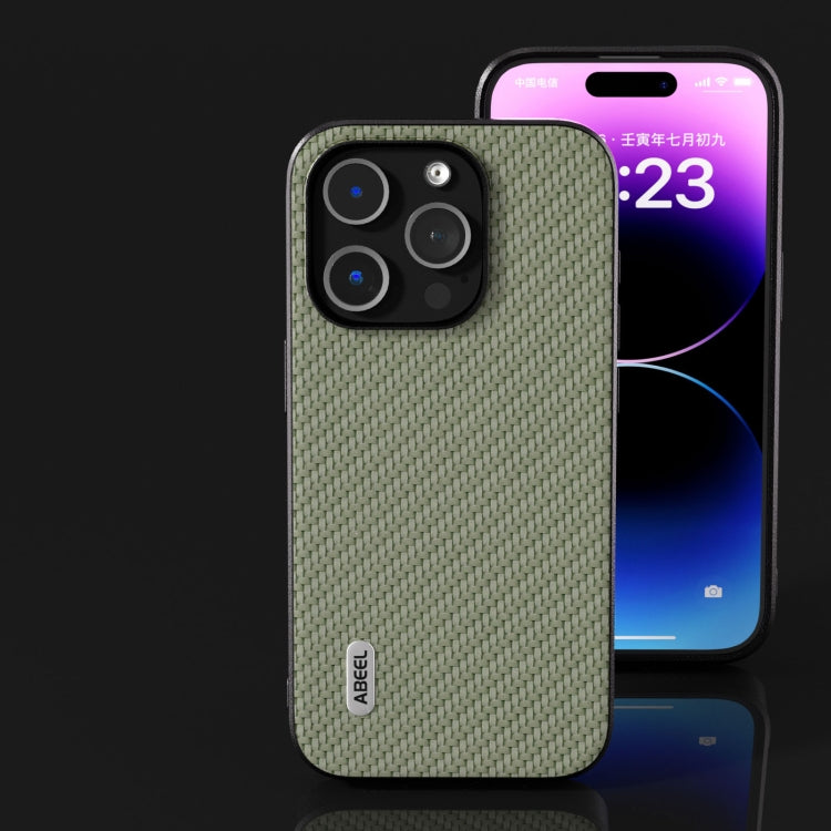 For iPhone 14 ABEEL Carbon Fiber Texture Protective Phone Case(Green) - free shipping - PMC TechLife - Order now!