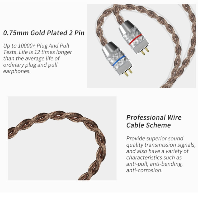 CCA CCA-C10 3.5mm Gold Plated Plug Ten Unit Hybrid Wire-controlled In-ear Earphone, Type:without Mic(Charm Black) - free shipping - PMC TechLife - Order now!