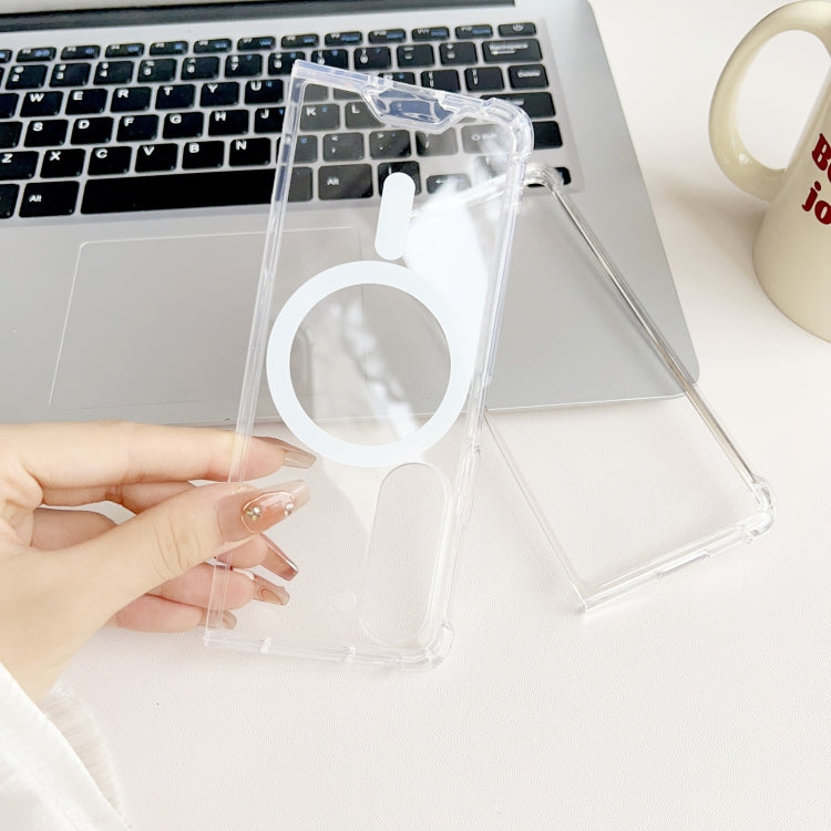 For Samsung Galaxy Z Fold5 5G Magsafe Magnetic Transparent Shockproof Phone Case - Galaxy Z Fold5 Cases by PMC TechLife | Online Shopping South Africa | PMC TechLife