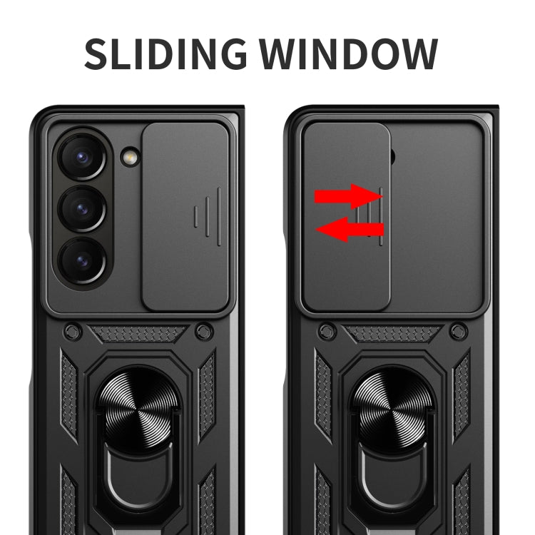 For Samsung Galaxy Z Fold5 Sliding Camera Cover Design TPU+PC Phone Case(Silver) - free shipping - PMC TechLife - Order now!