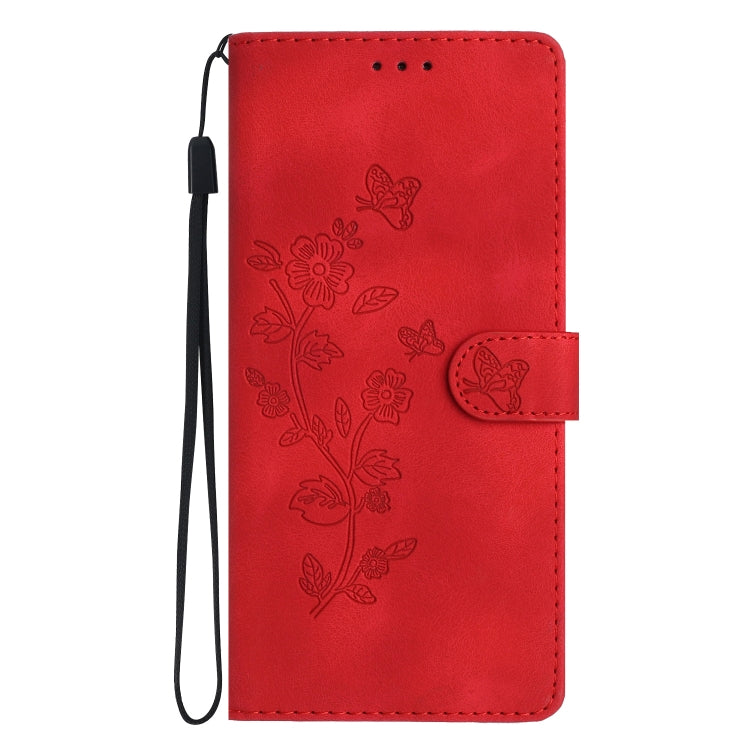 For Xiaomi Redmi Note 11 Pro 5G Global Flower Butterfly Embossing Pattern Leather Phone Case(Red) - free shipping - PMC TechLife - Order now!
