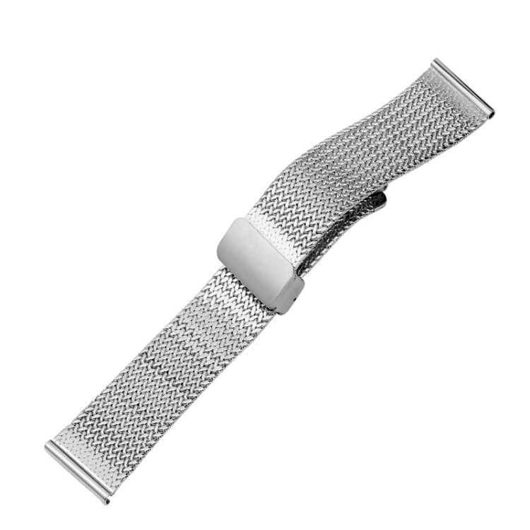 For Apple Watch 3 38mm Magnetic Buckle Herringbone Mesh Metal Watch Band(Silver) - Watch Bands by PMC TechLife | Online Shopping South Africa | PMC TechLife