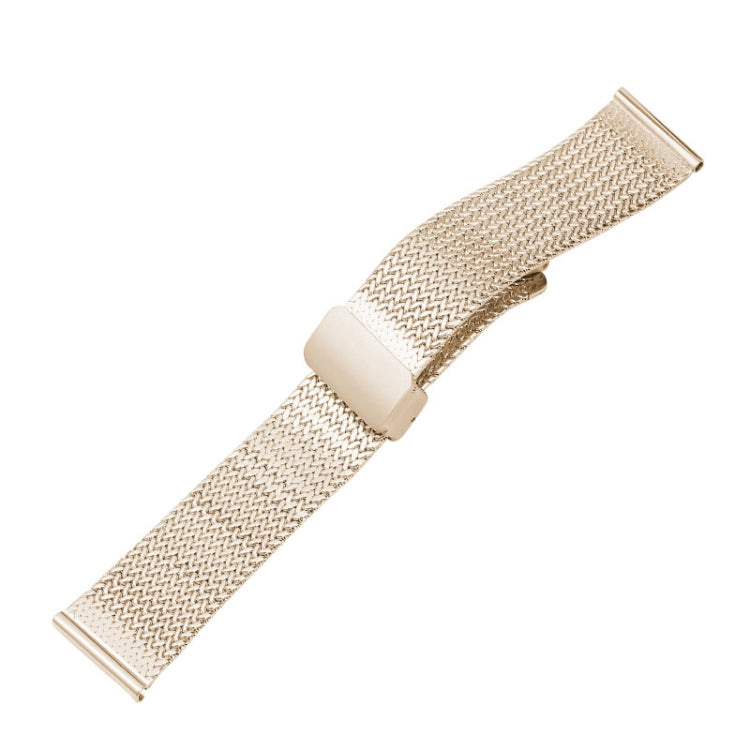 For Apple Watch 3 42mm Magnetic Buckle Herringbone Mesh Metal Watch Band(Starlight) - Watch Bands by PMC TechLife | Online Shopping South Africa | PMC TechLife