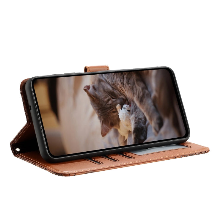 For Xiaomi Redmi Note 11 Global Cat Embossing Pattern Leather Phone Case with Lanyard(Brown) - free shipping - PMC TechLife - Order now!