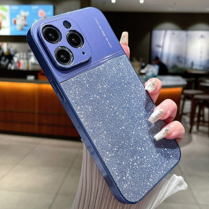 For iPhone 11 Pro Max Metallic Glitter Powder Shockproof Phone Case(Blue) - iPhone 11 Pro Max Cases by PMC Jewellery | Online Shopping South Africa | PMC Jewellery