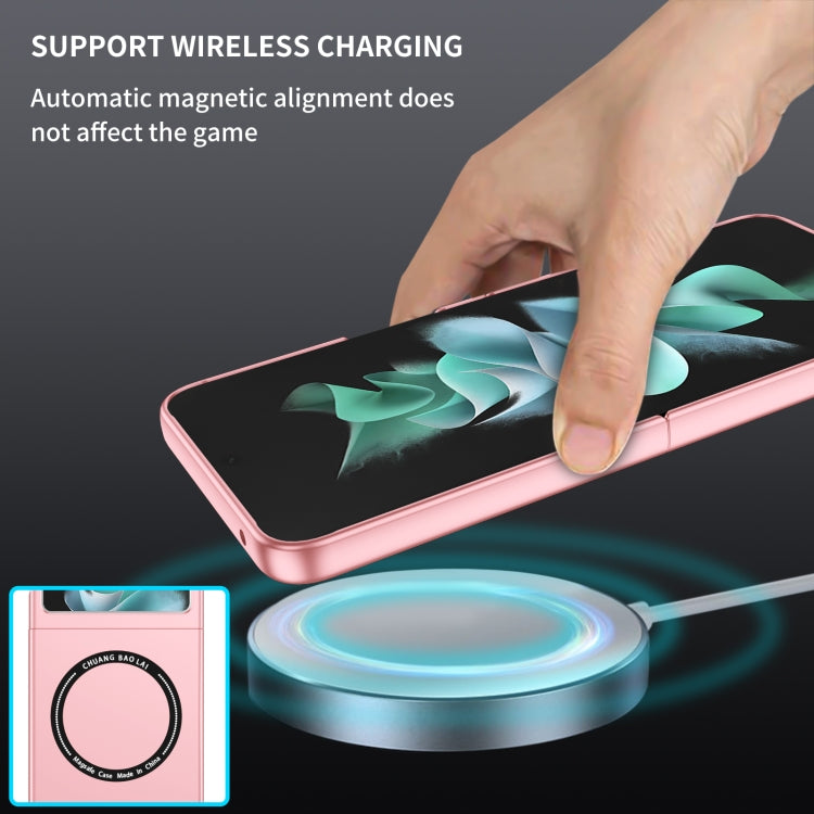 For Samsung Galaxy Z Flip5 5G Magsafe Magnetic Folding PC Phone Case(Pink) - Galaxy Z Flip5 Cases by PMC TechLife | Online Shopping South Africa | PMC TechLife