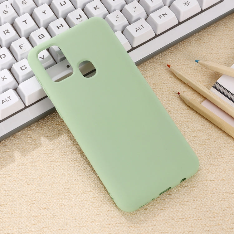 For Samsung Galaxy A21s Pure Color Liquid Silicone Shockproof Full Coverage Case(Green) - Galaxy Phone Cases by PMC TechLife | Online Shopping South Africa | PMC TechLife | Buy Now Pay Later Mobicred