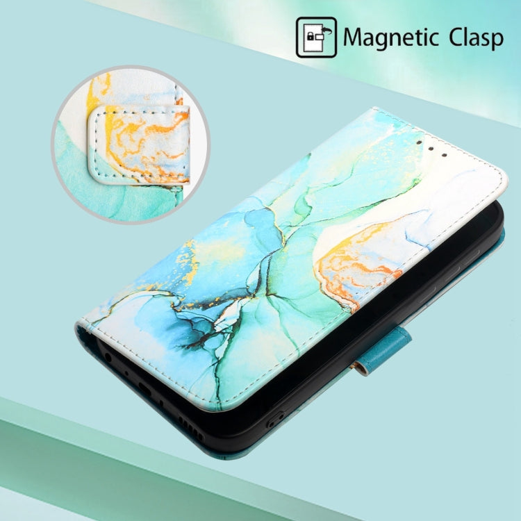 For iPhone 15 Pro Max PT003 Marble Pattern Flip Leather Phone Case(Green) - free shipping - PMC TechLife - Order now!