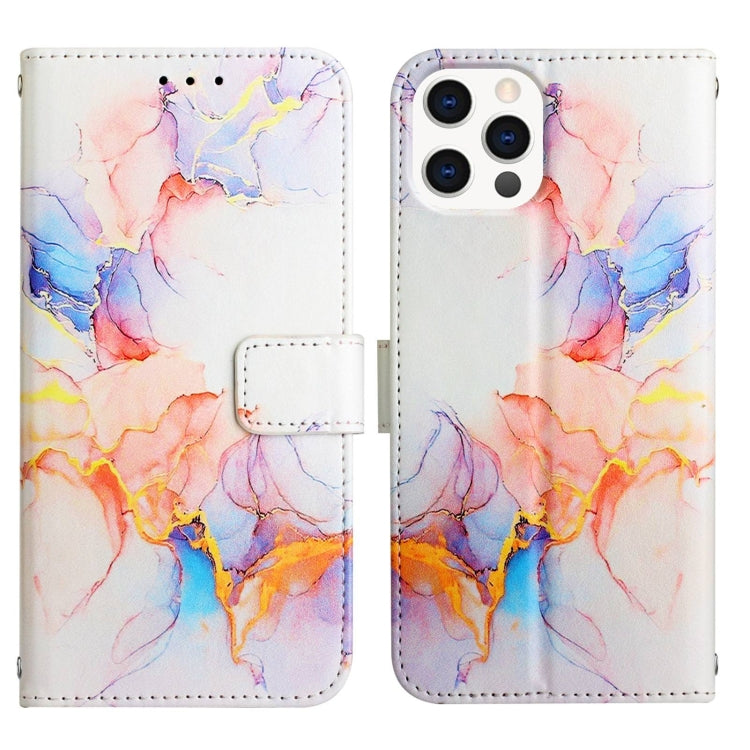 For iPhone 15 Pro PT003 Marble Pattern Flip Leather Phone Case(Galaxy Marble White) - free shipping - PMC TechLife - Order now!