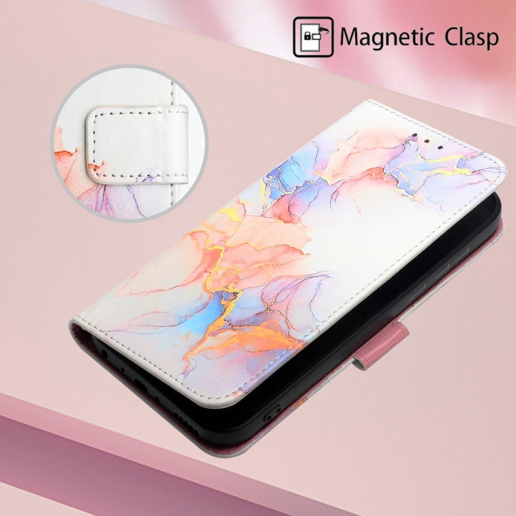 For iPhone 15 Pro PT003 Marble Pattern Flip Leather Phone Case(Galaxy Marble White) - free shipping - PMC TechLife - Order now!