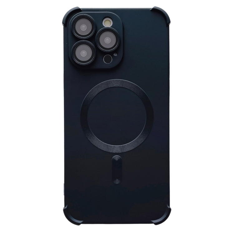 For iPhone 14 Pro Max Four Corner Shockproof Skin Feel MagSafe Magnetic Phone Case(Black) - free shipping - PMC TechLife - Order now!