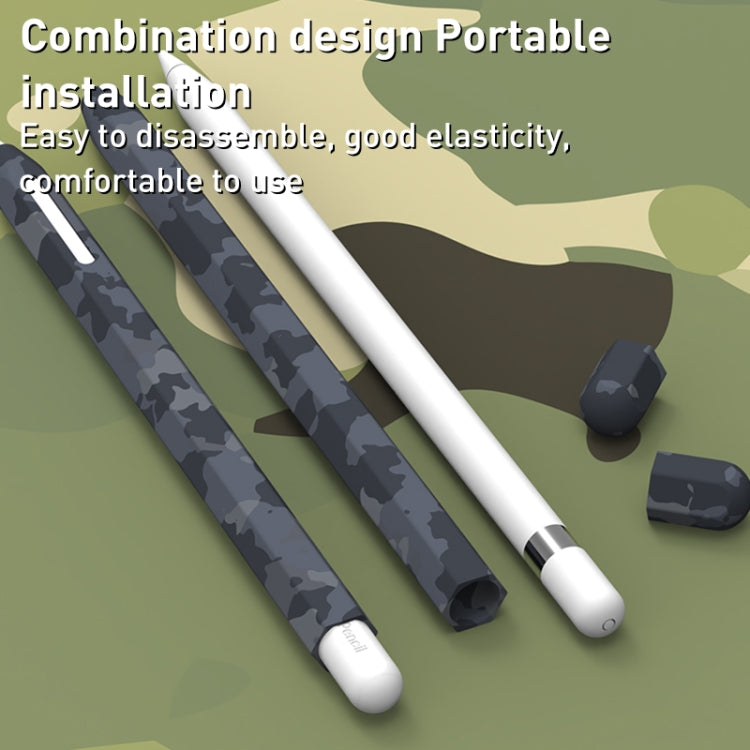 For Apple Pencil 2 LOVE MEI Camouflage Silicone Protective Pen Case(White) - free shipping - PMC TechLife - Order now!