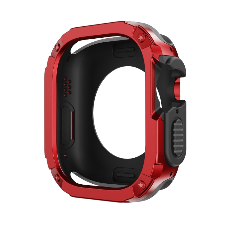 For Apple Watch Ultra 49mm 2-in-1 PC Hybrid TPU Armor Watch Case(Red) - Watch Cases by PMC TechLife | Online Shopping South Africa | PMC TechLife