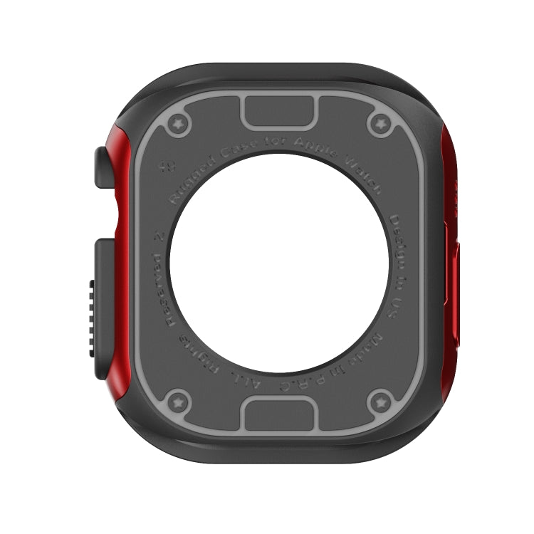 For Apple Watch Ultra 49mm 2-in-1 PC Hybrid TPU Armor Watch Case(Red) - Watch Cases by PMC TechLife | Online Shopping South Africa | PMC TechLife
