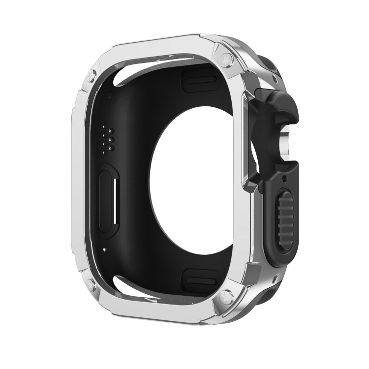 For Apple Watch Ultra 49mm 2-in-1 PC Hybrid TPU Armor Watch Case(Silver Gray) - Watch Cases by PMC Jewellery | Online Shopping South Africa | PMC Jewellery