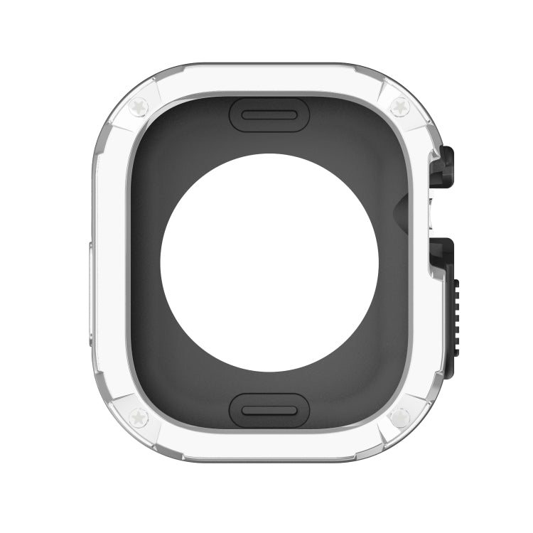 For Apple Watch Ultra 49mm 2-in-1 PC Hybrid TPU Armor Watch Case(Silver Gray) - Watch Cases by PMC Jewellery | Online Shopping South Africa | PMC Jewellery