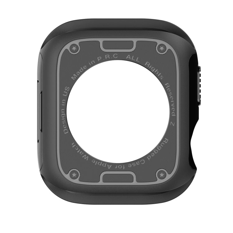 For Apple Watch Series 8 / 7 41mm 2-in-1 PC Hybrid TPU Armor Watch Case(Black) - Watch Cases by PMC TechLife | Online Shopping South Africa | PMC TechLife