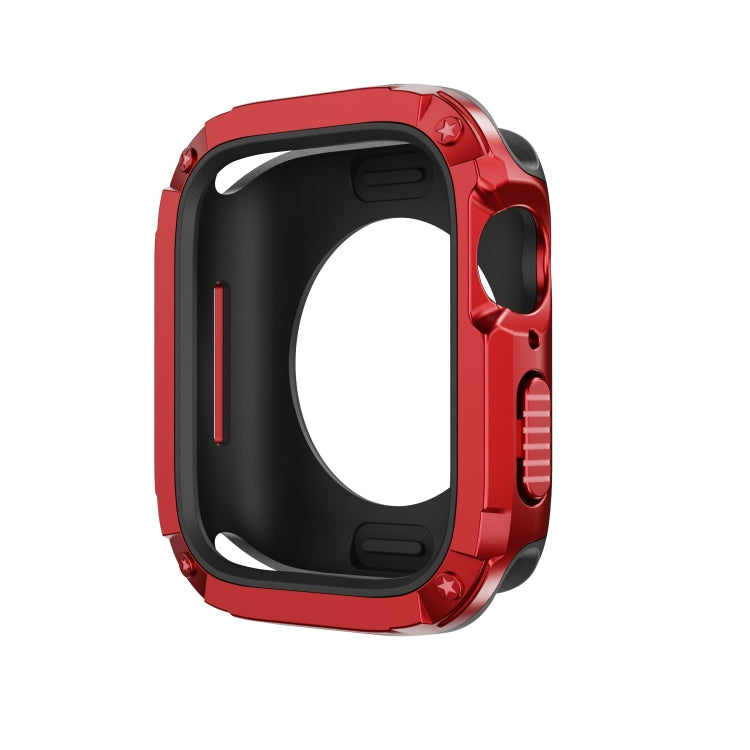 For Apple Watch Series 8 / 7 41mm 2-in-1 PC Hybrid TPU Armor Watch Case(Red) - Watch Cases by PMC TechLife | Online Shopping South Africa | PMC TechLife